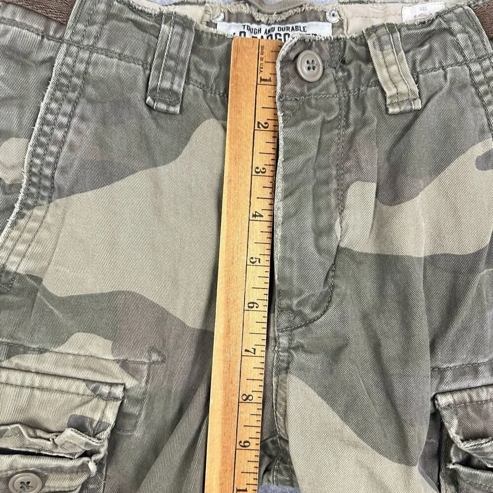 Vintage Gap Camo Cargo Pants Kids Boys Sz 7R Relaxed Straight Adjustable Waist*